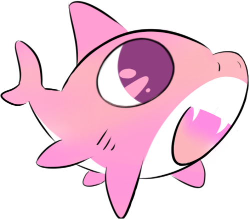 pink shark cute adorable freetoedit...
