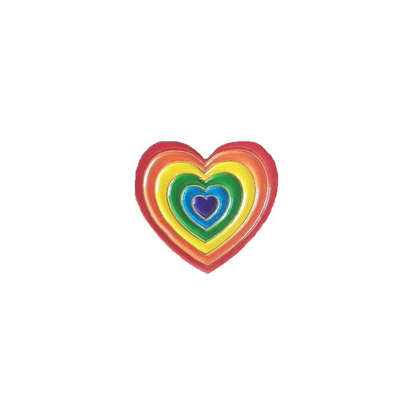 rainbow pride heart sticker by @bubblierbaekhyun