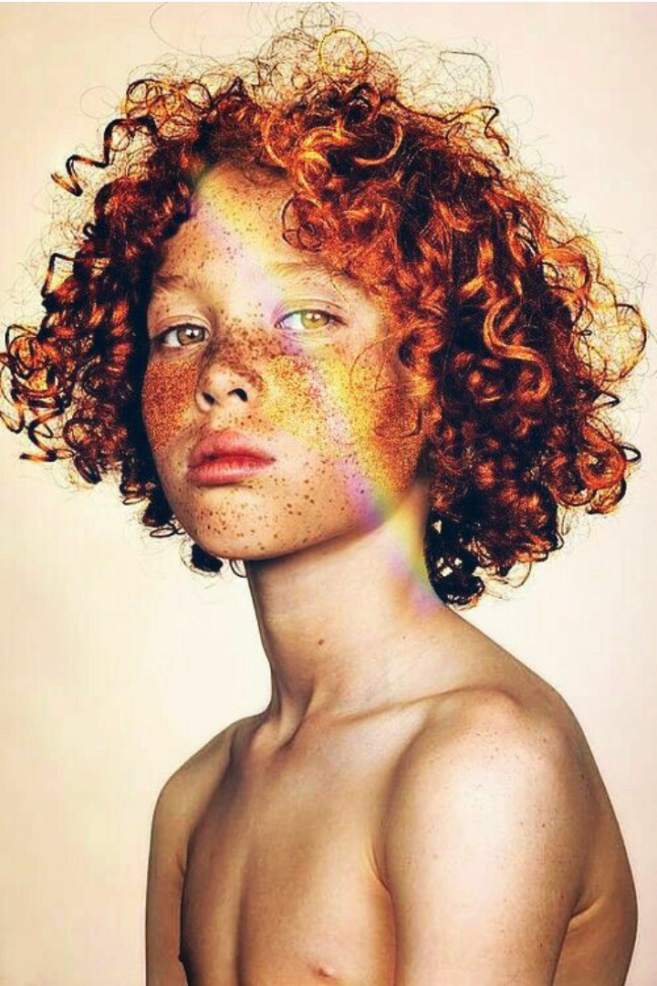 Rainbow Effect Boy Redhair Cool Nice Beautiful Tumblr