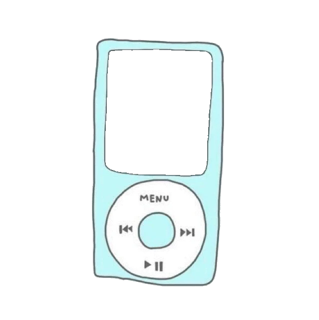 音楽プレーヤーipodかわいい背景 Sticker By ウシ 音楽プレーヤーipodかわいい背景 Sticker By ウシ