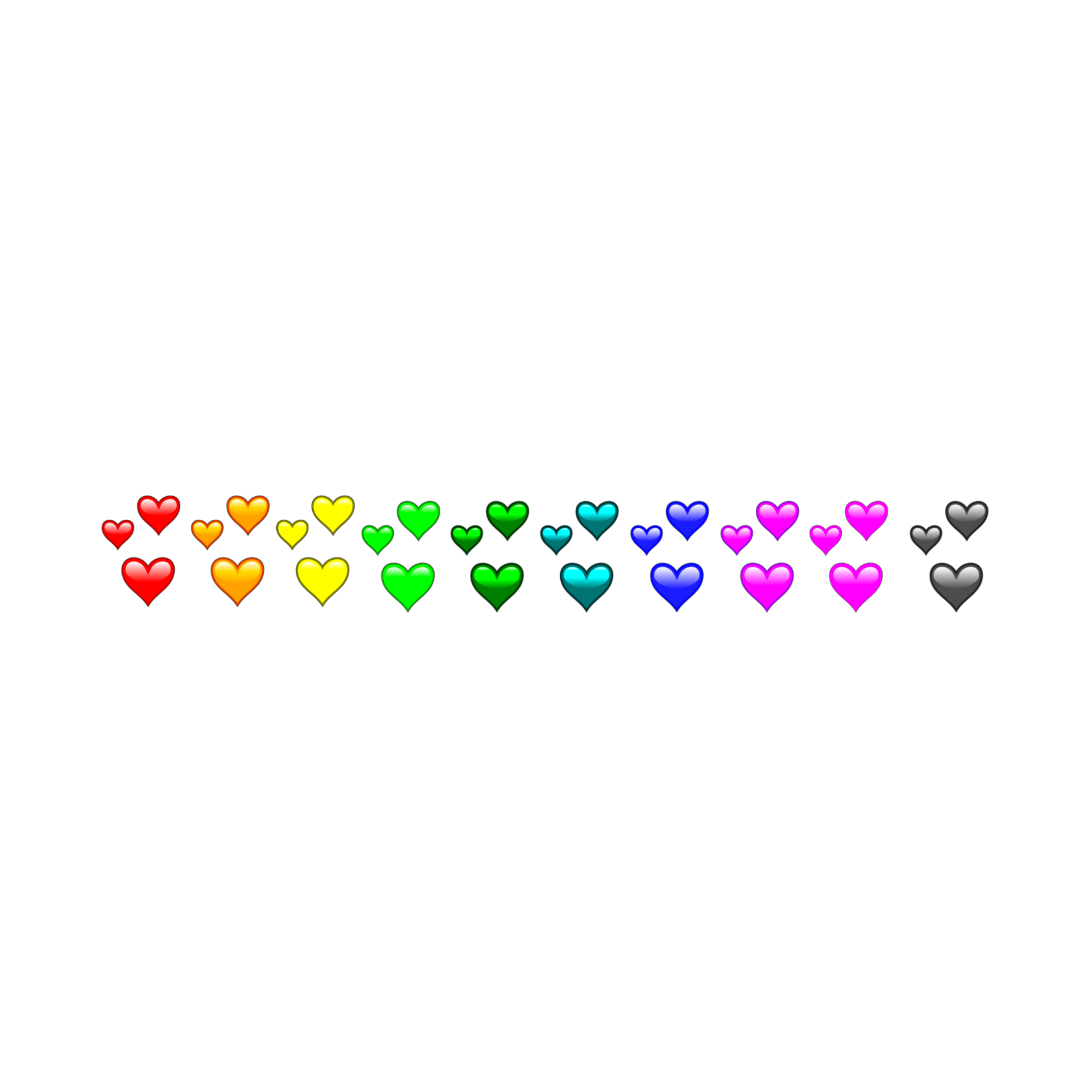 Colourful Hearts By Birdiescreations