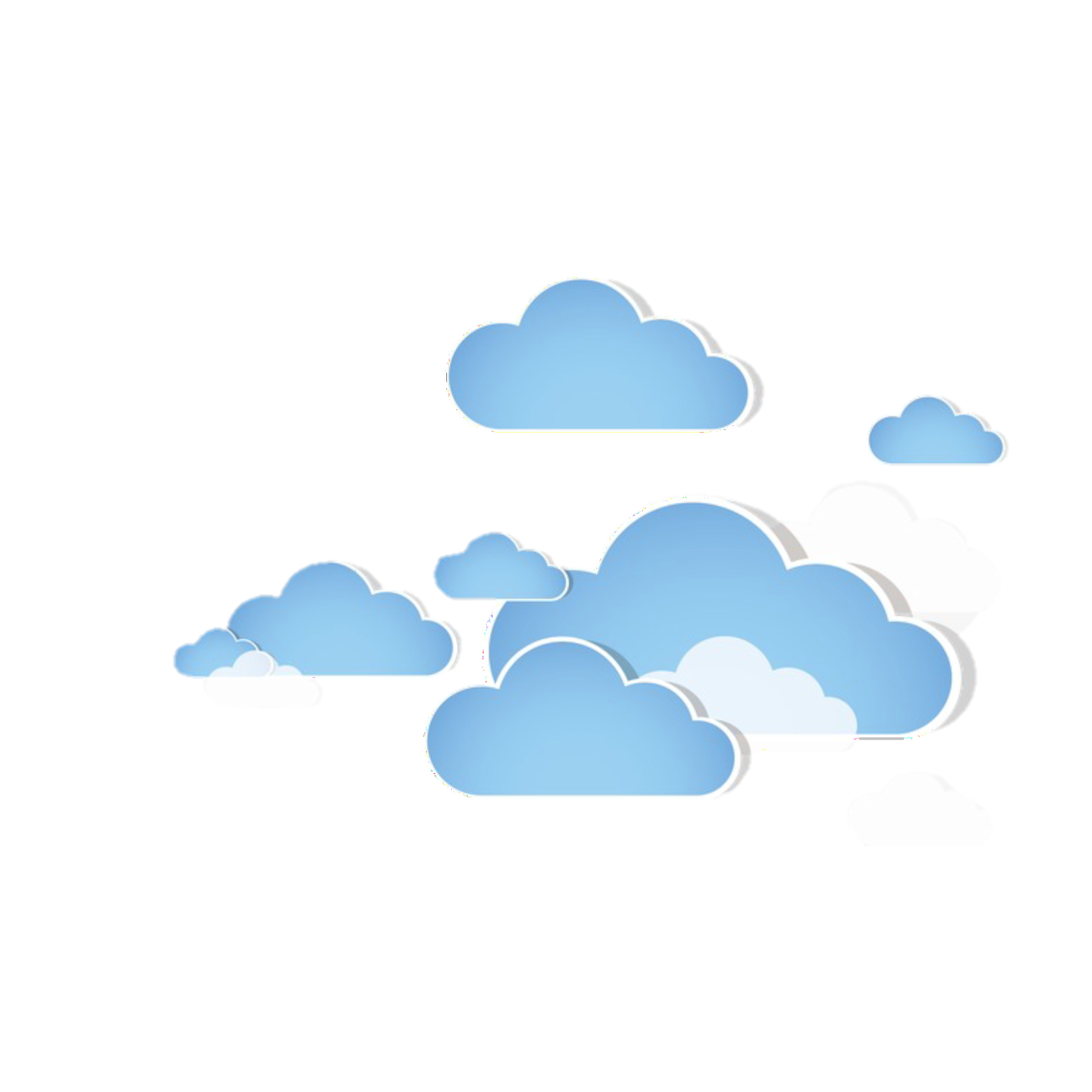 Clouds Wolken Blau Weiss Sticker By Katrin Teneues