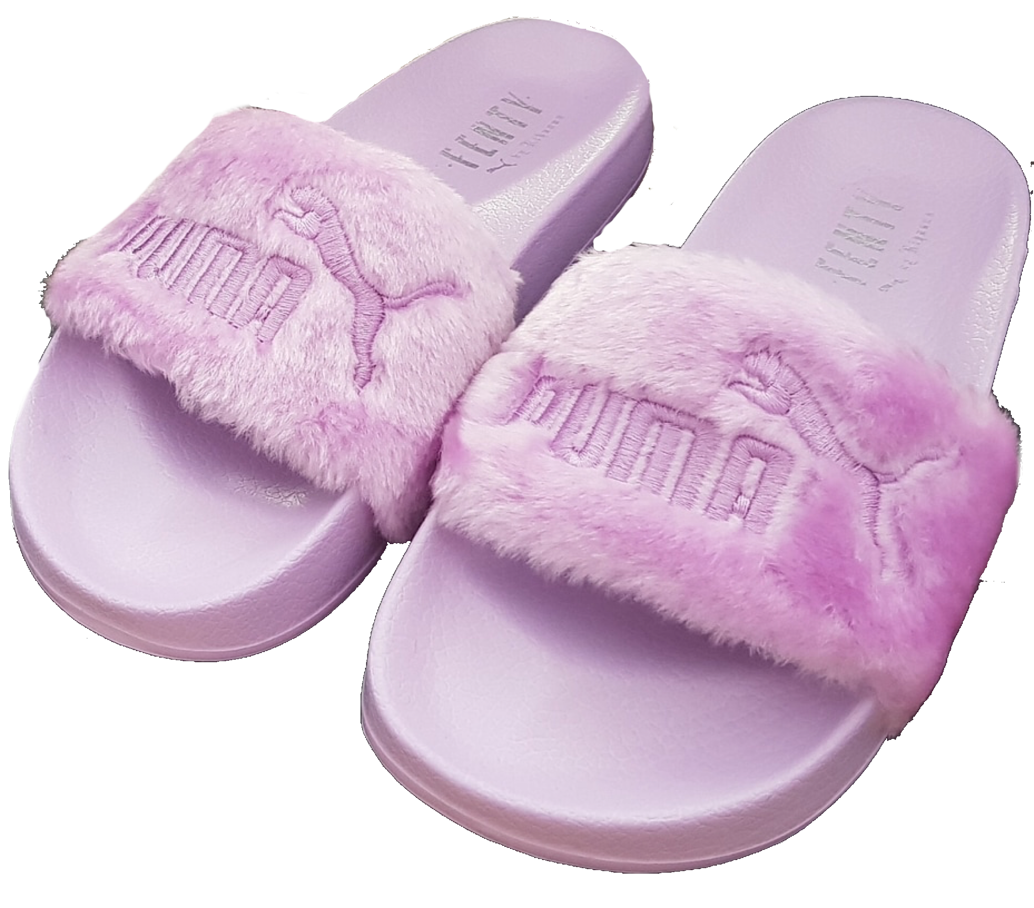 lavender puma slides