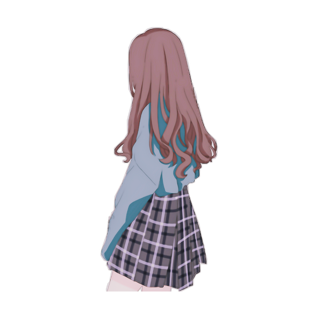 Anime girl from behind