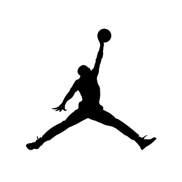 マイケル ジョーダンスポーツバスケかっこいいロゴ黒 Sticker By ウシ