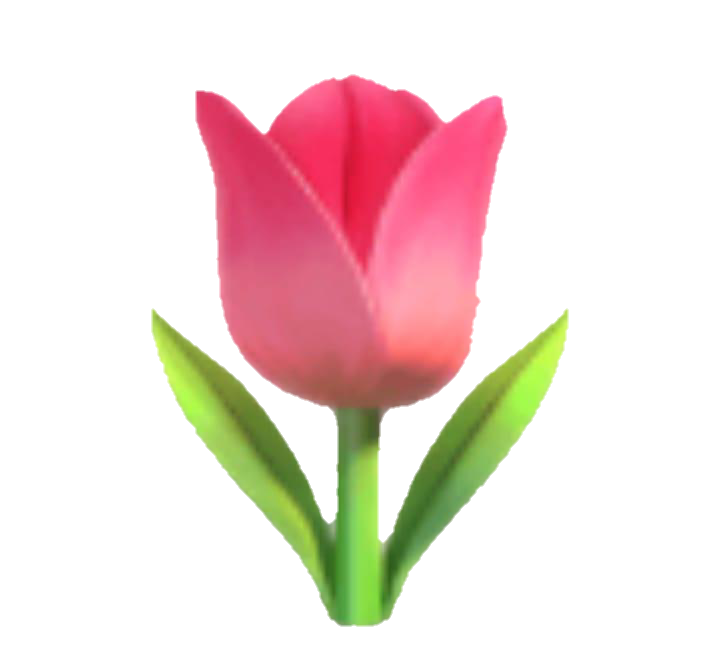 Emoji Tulip Flower Pink Pinkflower Sticker By chloe2915