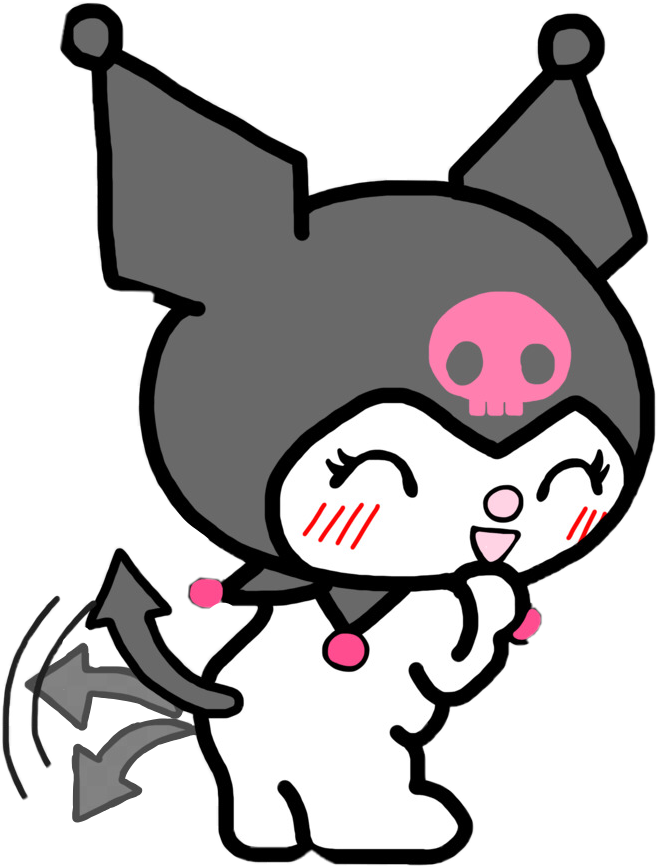 kuromi sanrio creepycute babycore sticker by @dsasterdoll