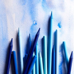 freetoedit blue hues pencils coloredpencils