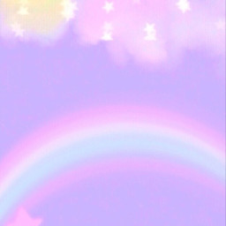 rainbow pastelpurple stars freetoedit