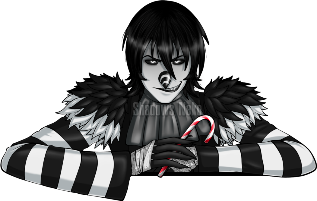 This visual is about laughing jack creepypasta my senpai freetoedit #Laughi...