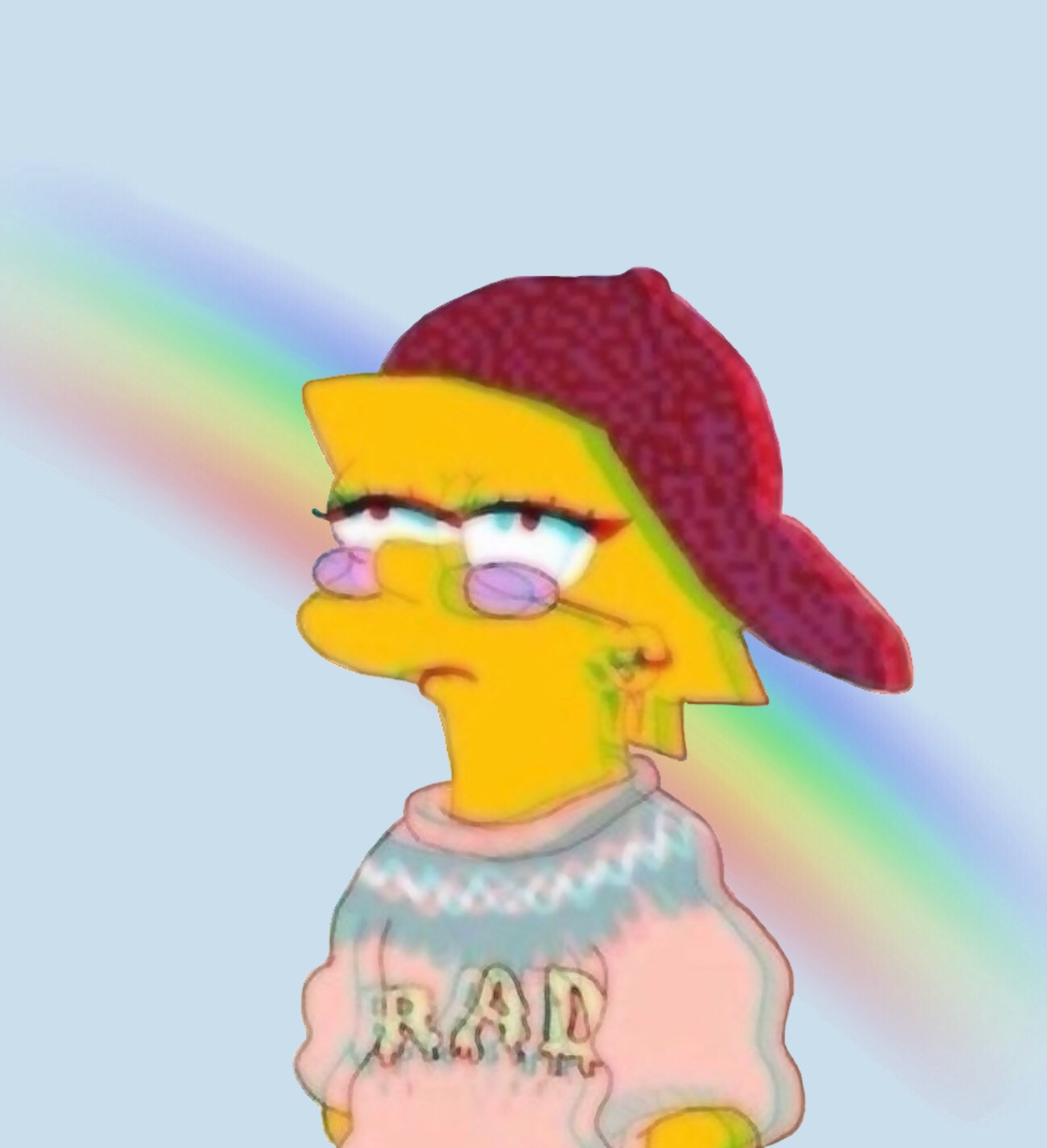 rad lisasimpson aesthetic rainbow simpsons bored r...