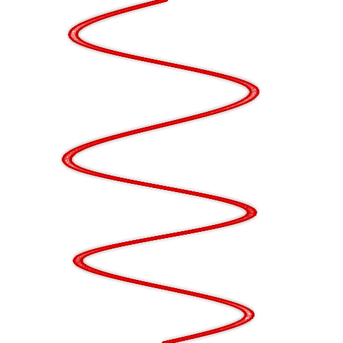 Красная вертикальная линия. Извилистая линия. Спираль линия. Вьющаяся линия. Красная волнистая линия.