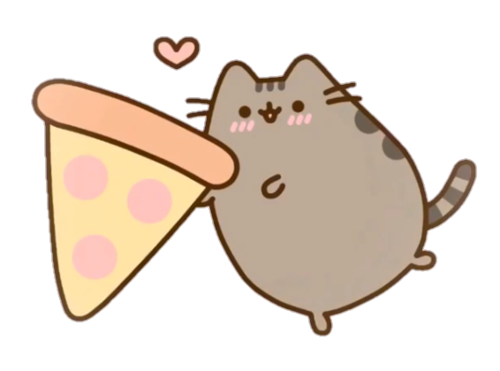 pizza pusheen cute kawaii freetoedit...