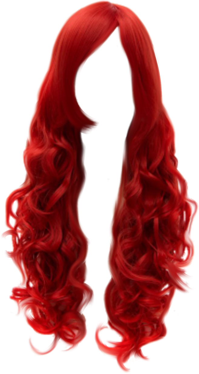 wig redwig longwig hair women sticker by @miftahsajalah1