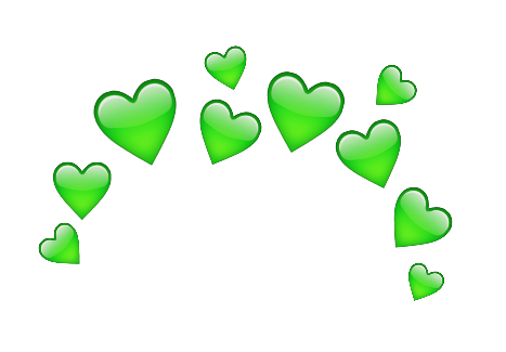 green hearts crown freetoedit sticker by @satanicbarbie