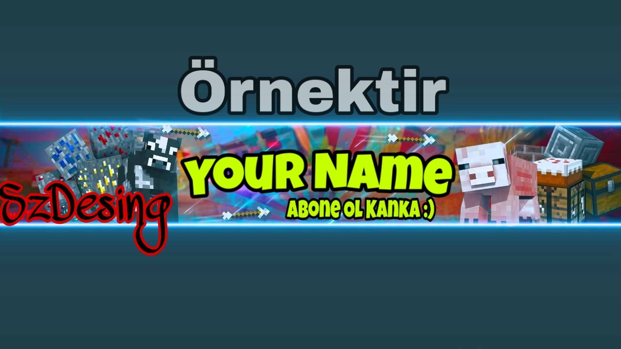 Youtube Banner Minecraft Youtubebanner Turkiye Freetoed