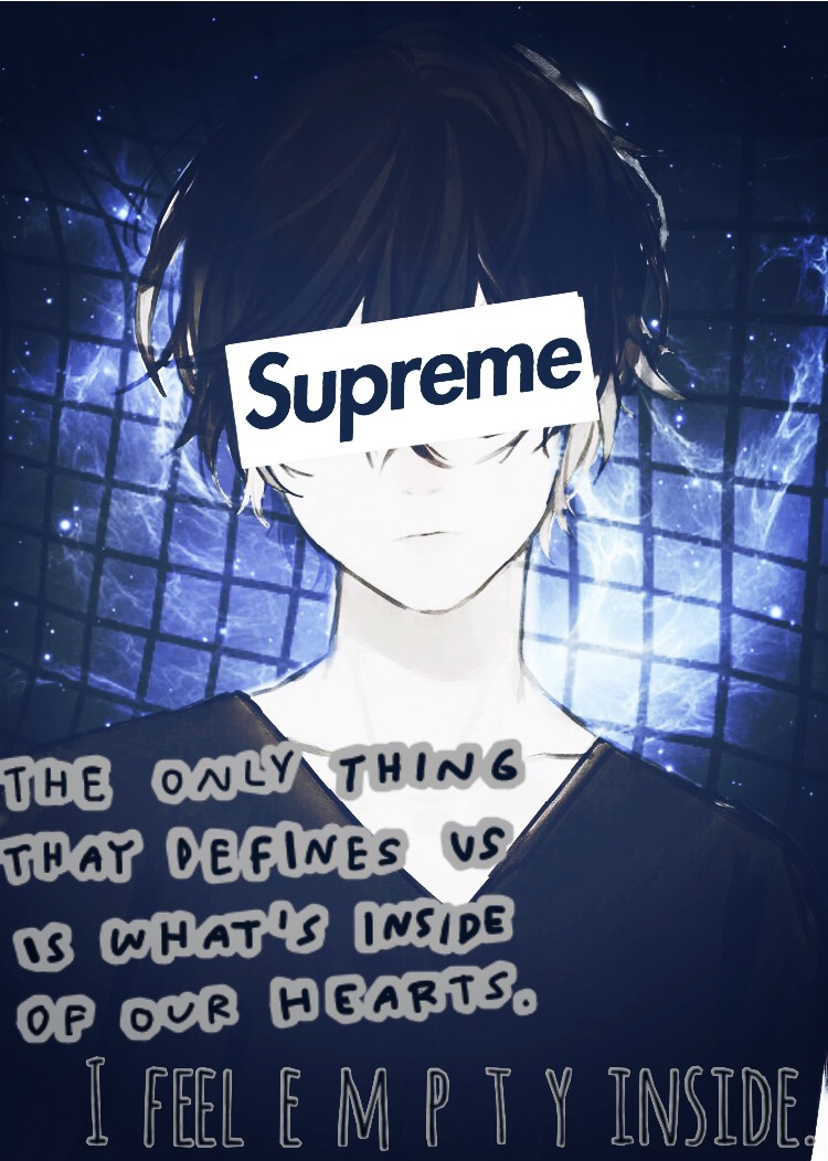 Bad Supreme edit supreme supremeanime animeboy animesup...