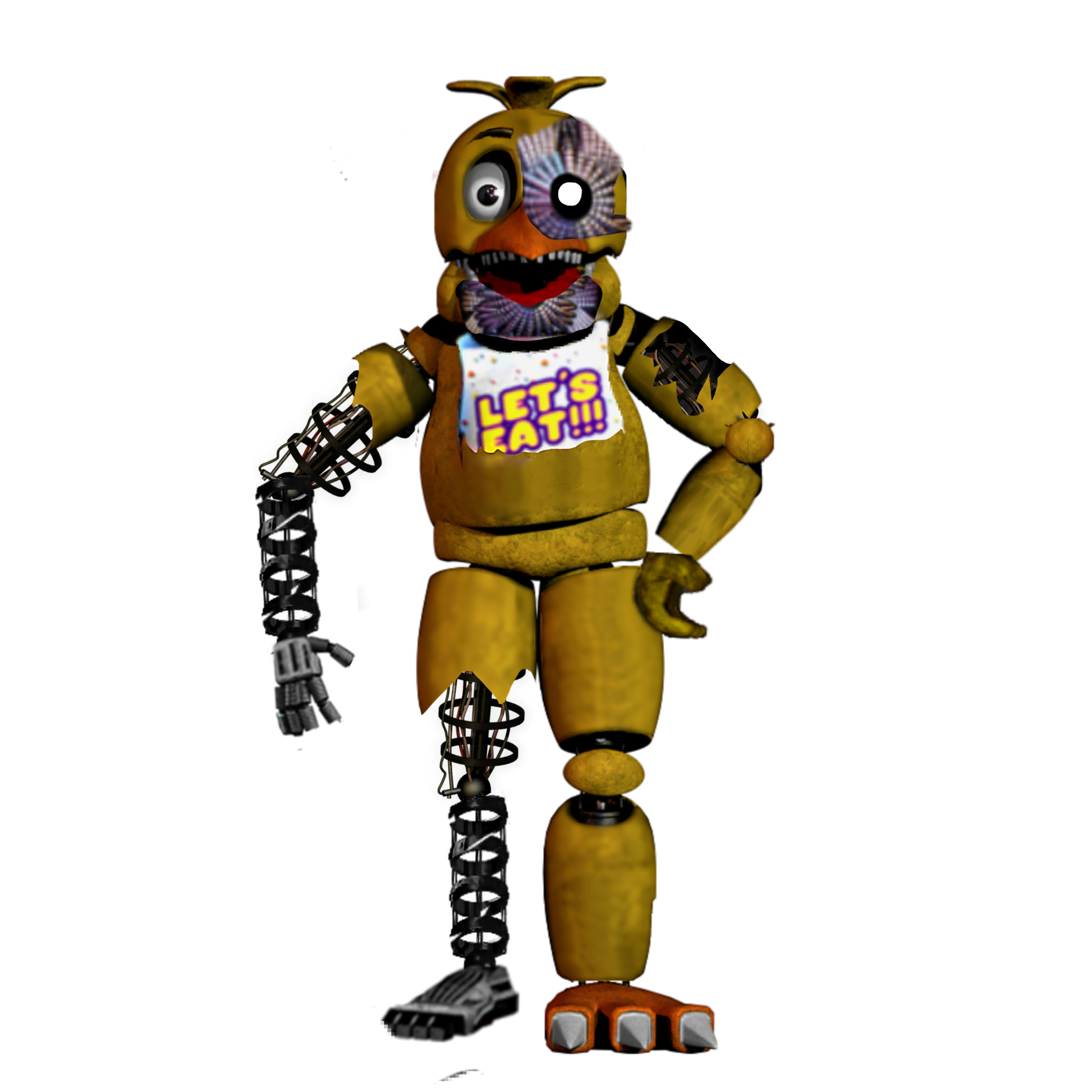 This visual is about fnaf freetoedit #fnaf stylized withered chica.