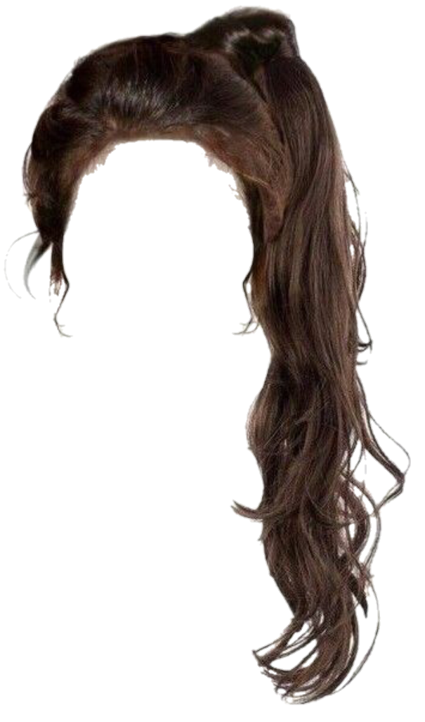 hair ponytail brunette brown sticker by @satanshotcheetos