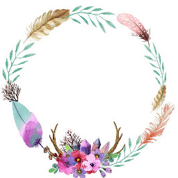 feather feathers antlers featherwreath flowers