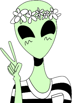 alien flowers blackandwhite green peace freetoedit