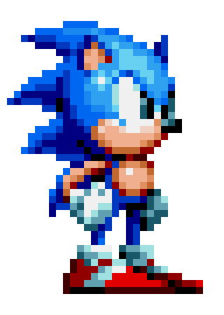 sonicmania pixel sonic sticker by @sonicgamer2000