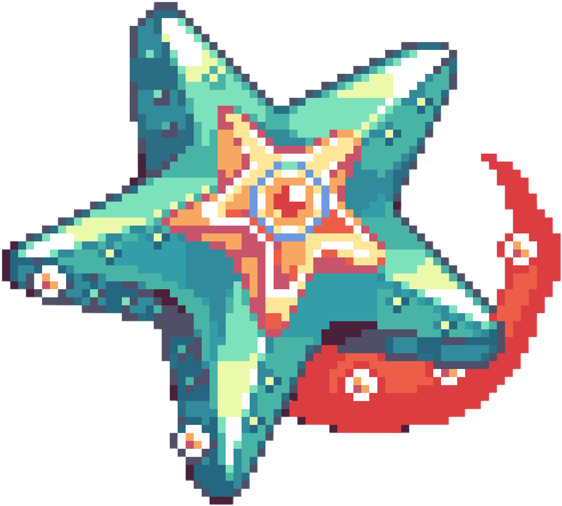 seastar treasure underthesea star sticker by @unicorn_art11