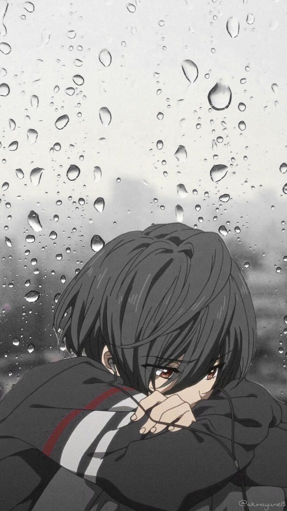 Anime Boy Sad In Rain Anime Wallpapers