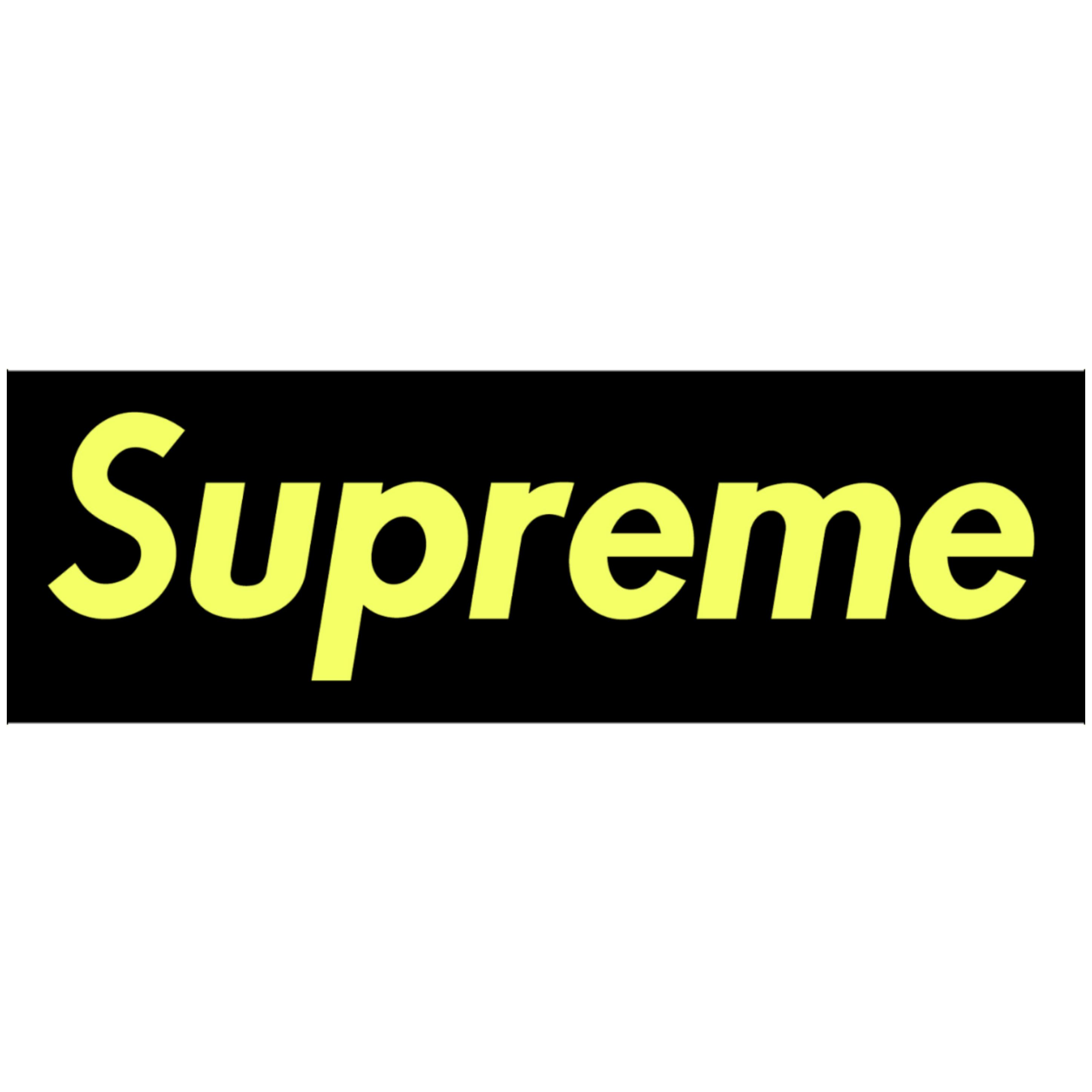 yellow supreme sticker