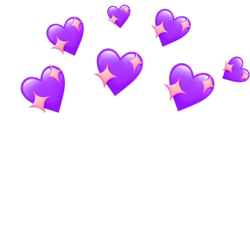 purple hearts pink stars emoji sticker by @satanicbarbie