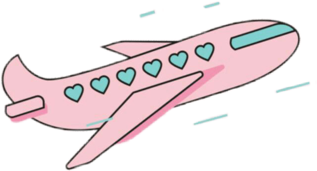 airplane cute pink freetoedit sticker by @sharon_baby013