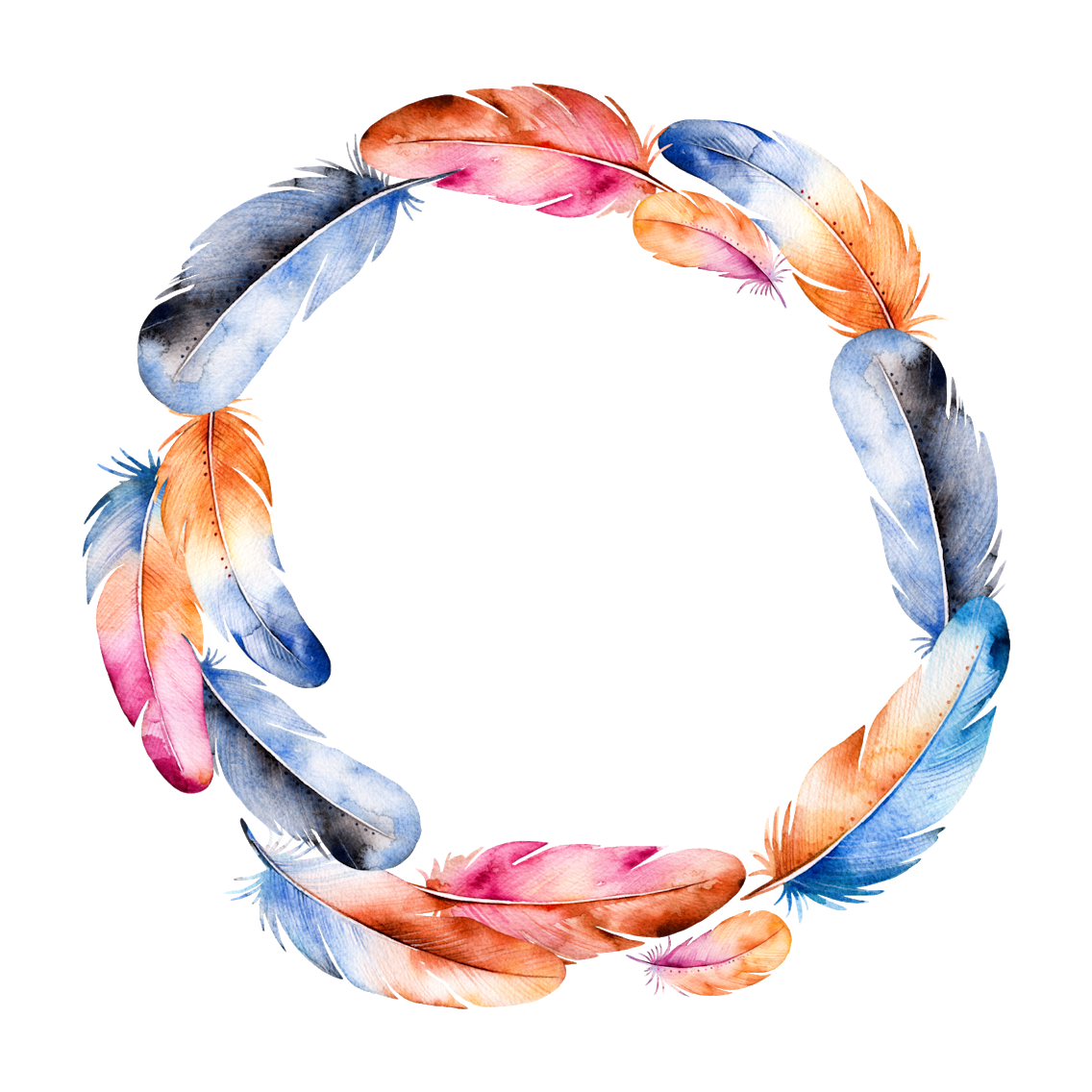 feather feathers featherwreath wreath border frame deco...