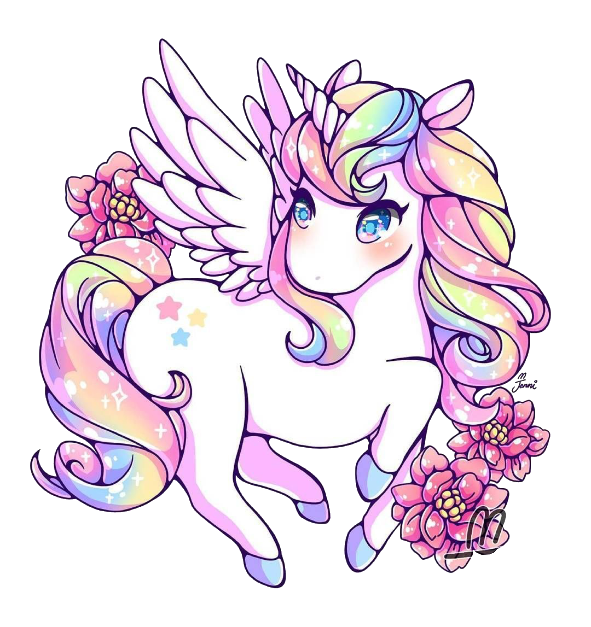 scunicorn unicorn rainbow sticker by @akwiknat