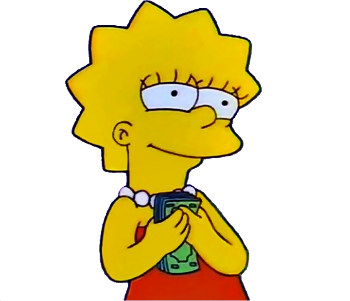 freetoedit lisa money simpsons #lisa sticker by @nattcatt8