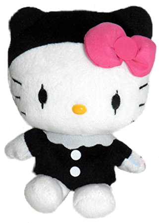 goth hello kitty plush