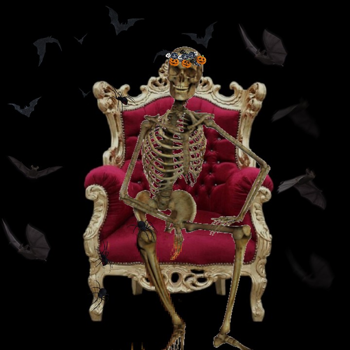 skeleton king on throne