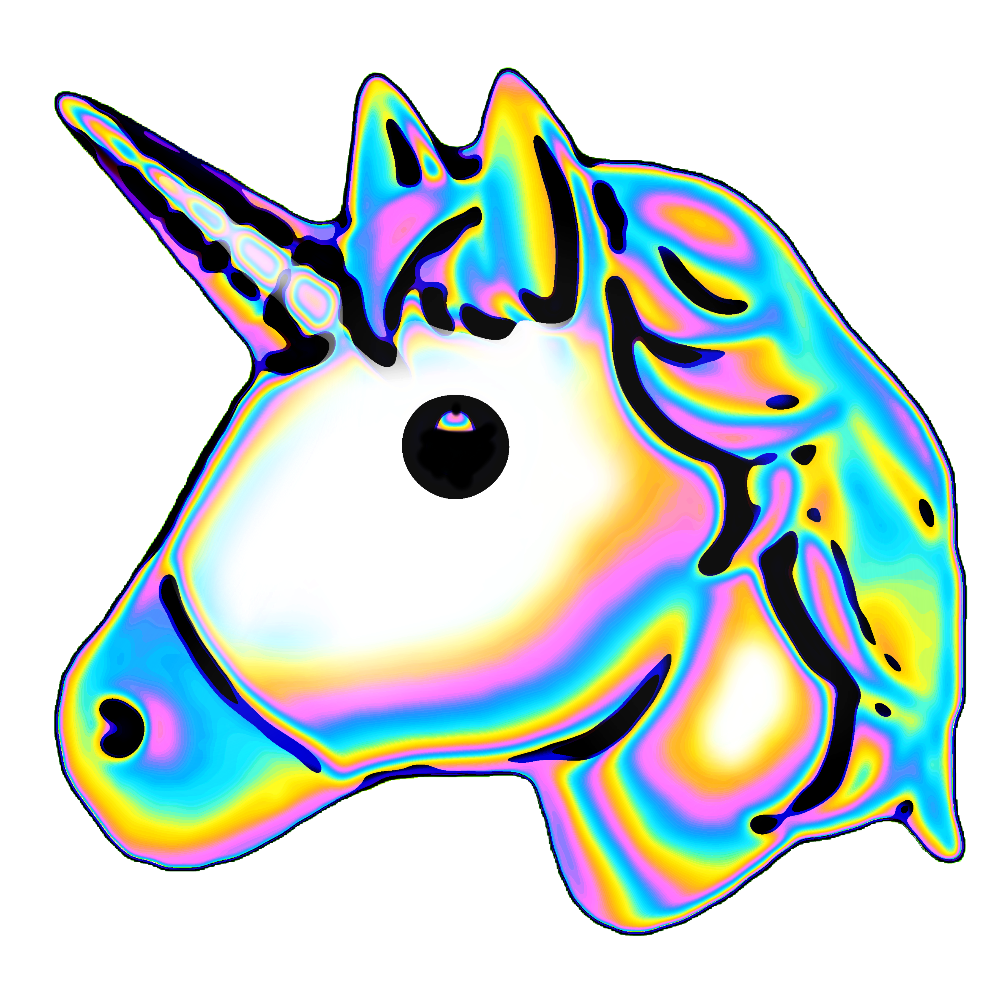 unicorn emoji holographic freetoedit sticker by @dinaaaaaah