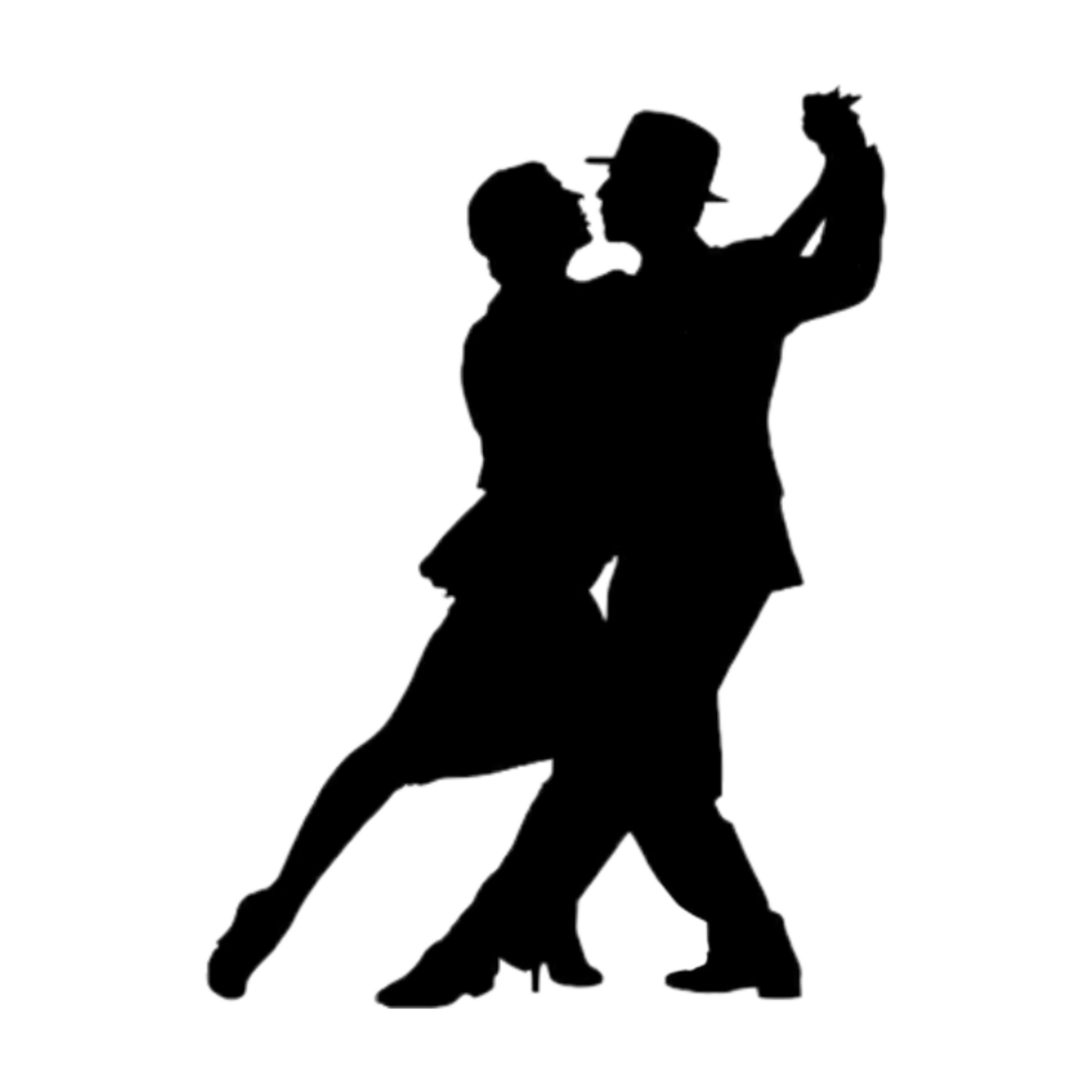 silhouette dancers dancing black man woman dance...