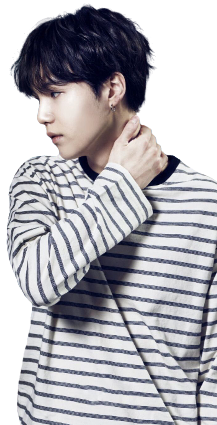 Suga Yoongi Bts Kpop Hair Stripes Black White Alone Sca