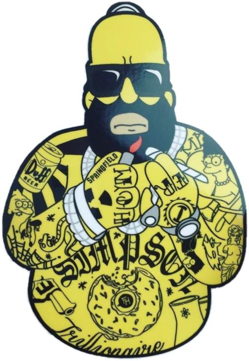This visual is about simpsongang stickergang homer doh gangster freetoedit ...