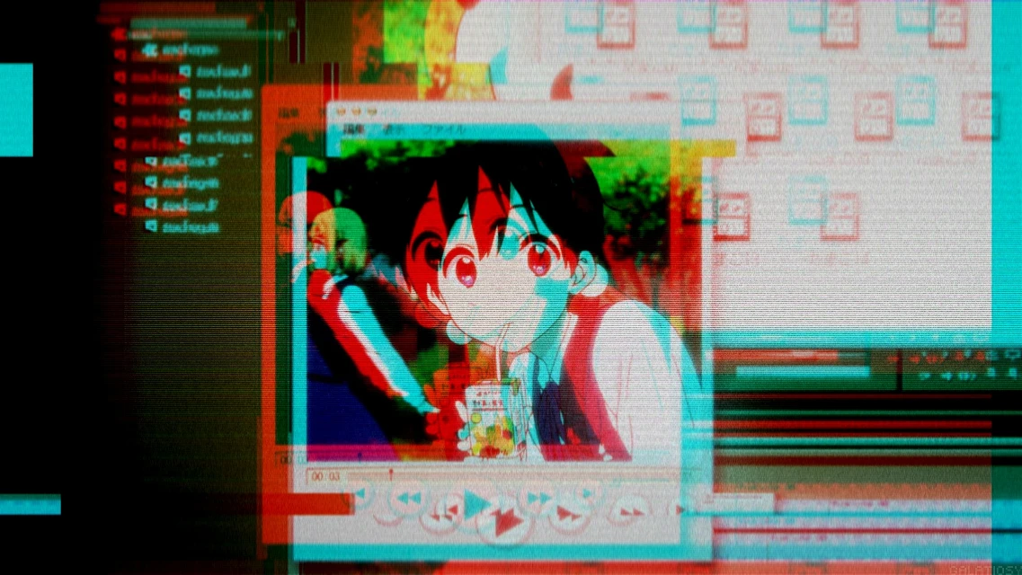 Anime Girl Vhs Glitch 4k Ultra Hd Wallpaper Anime Anim