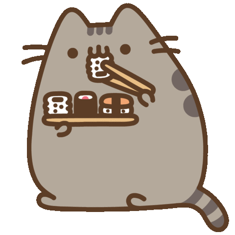 pusheen eating ramen plush
