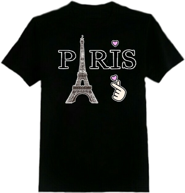 tshirt black paris freetoedit sticker by @damarisrodz