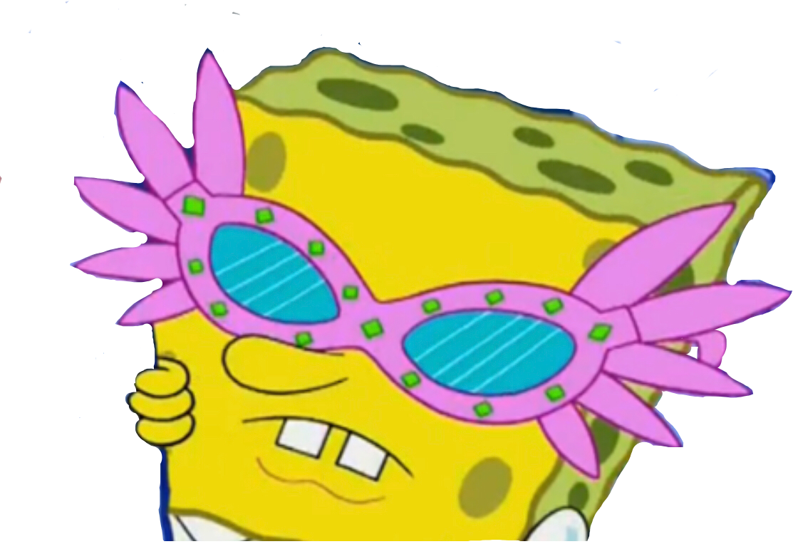 spongebob sunglasses mood sticker by @elleelizebeth.