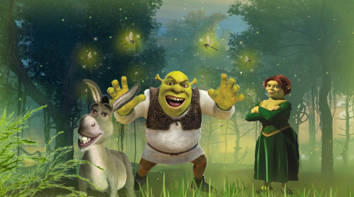 Freetoedit Shrek Fiona Donkey Swamp Movie Fireflies-7703