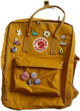 yellow backpack aesthetic