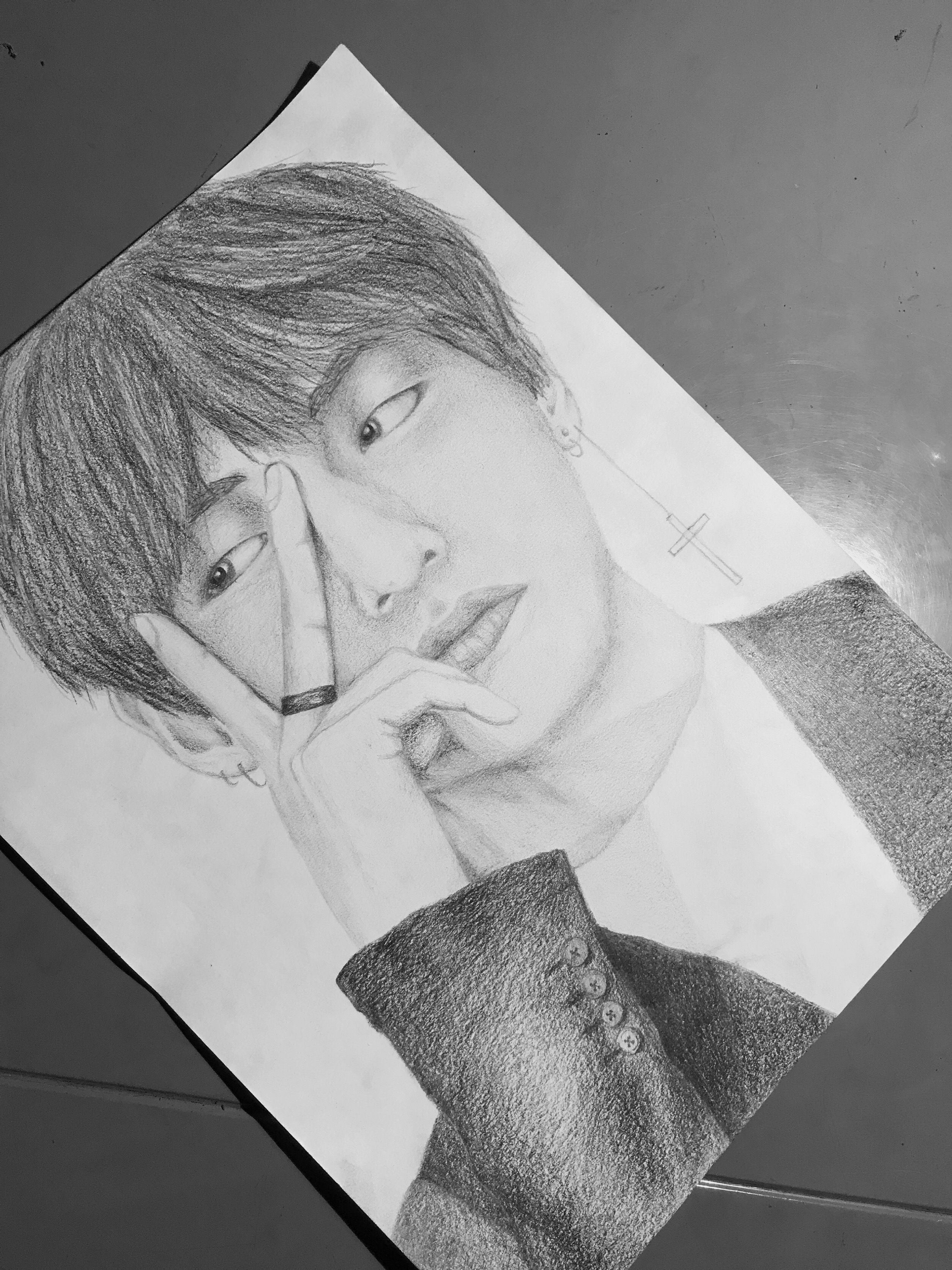 I Drew This Picture Of Taehyung For A Friend Try Drawi