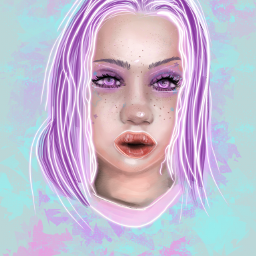 girl realism drawing makeup beauty