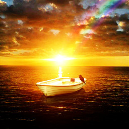 freetoedit rainbow myedit art boat