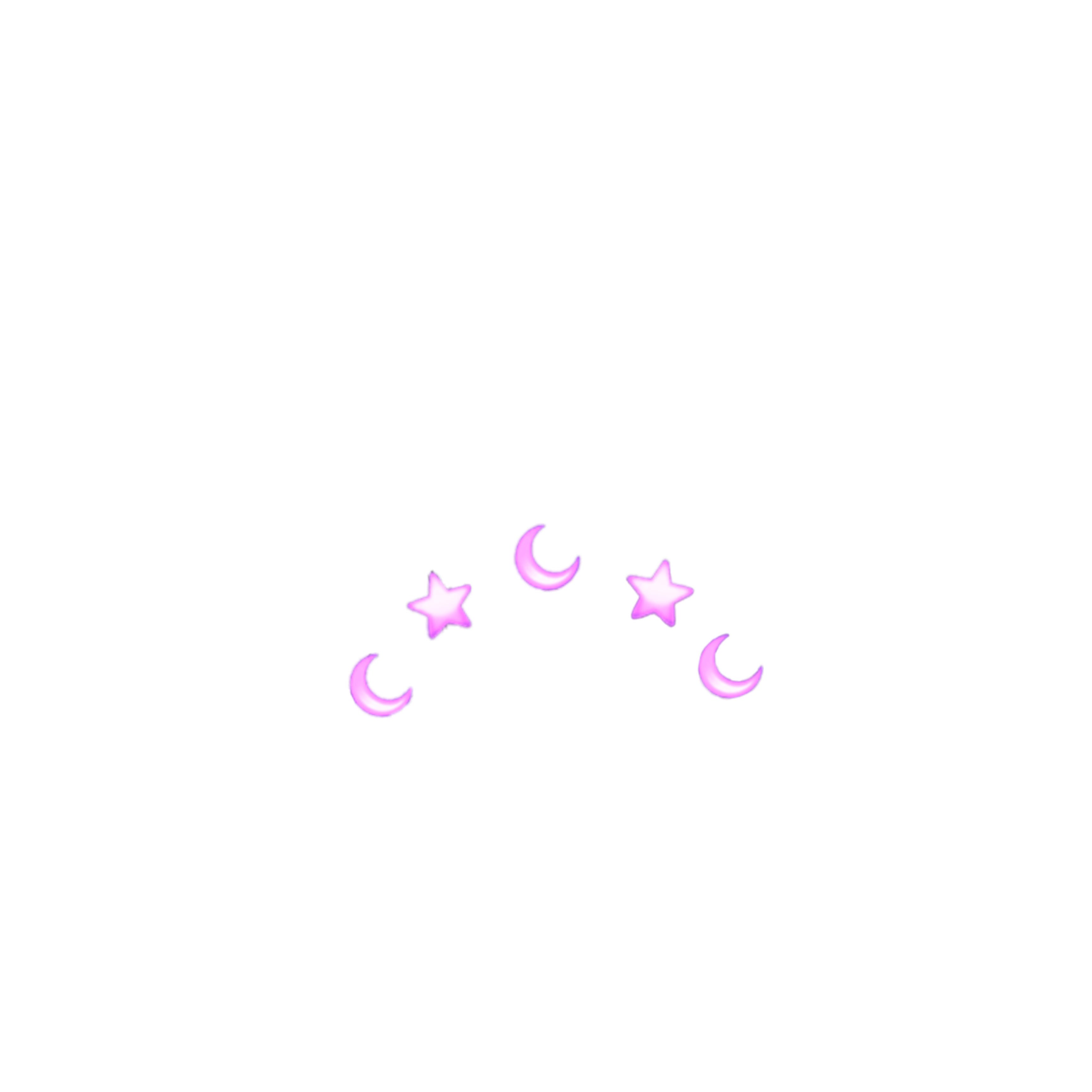 pink moon stars emoji crown sticker by @satanicbarbie